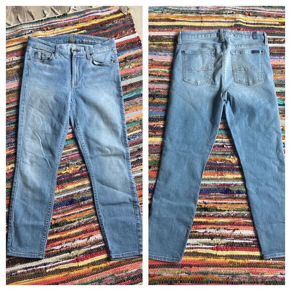 7 for all mankind Skinny Ankle cropped Jeans Size 29 - Picture 1 of 9